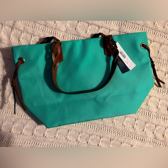 NWT Dooney & Bourke Mint Nylon Shopper Tote - Picture 2 of 8